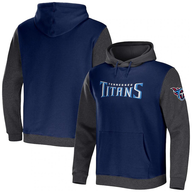 Men's Tennessee Titans x Darius Rucker Collection Navy/Charcoal Colorblock Pullover Hoodie Men's Tennessee Titans x Darius Rucker Collection Navy/Charcoal Colorblock Pullover Hoodie